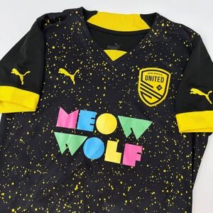 Puma New Mexico United Meow Wolf Soccer Jersey Kids Medium Black Yellow